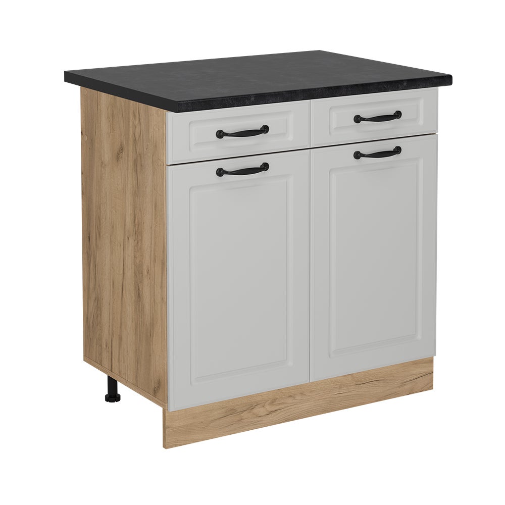 Vicco Szafka dolna do kuchni R-Line, Biały domek wiejski, 80 cm , BP Antracyt