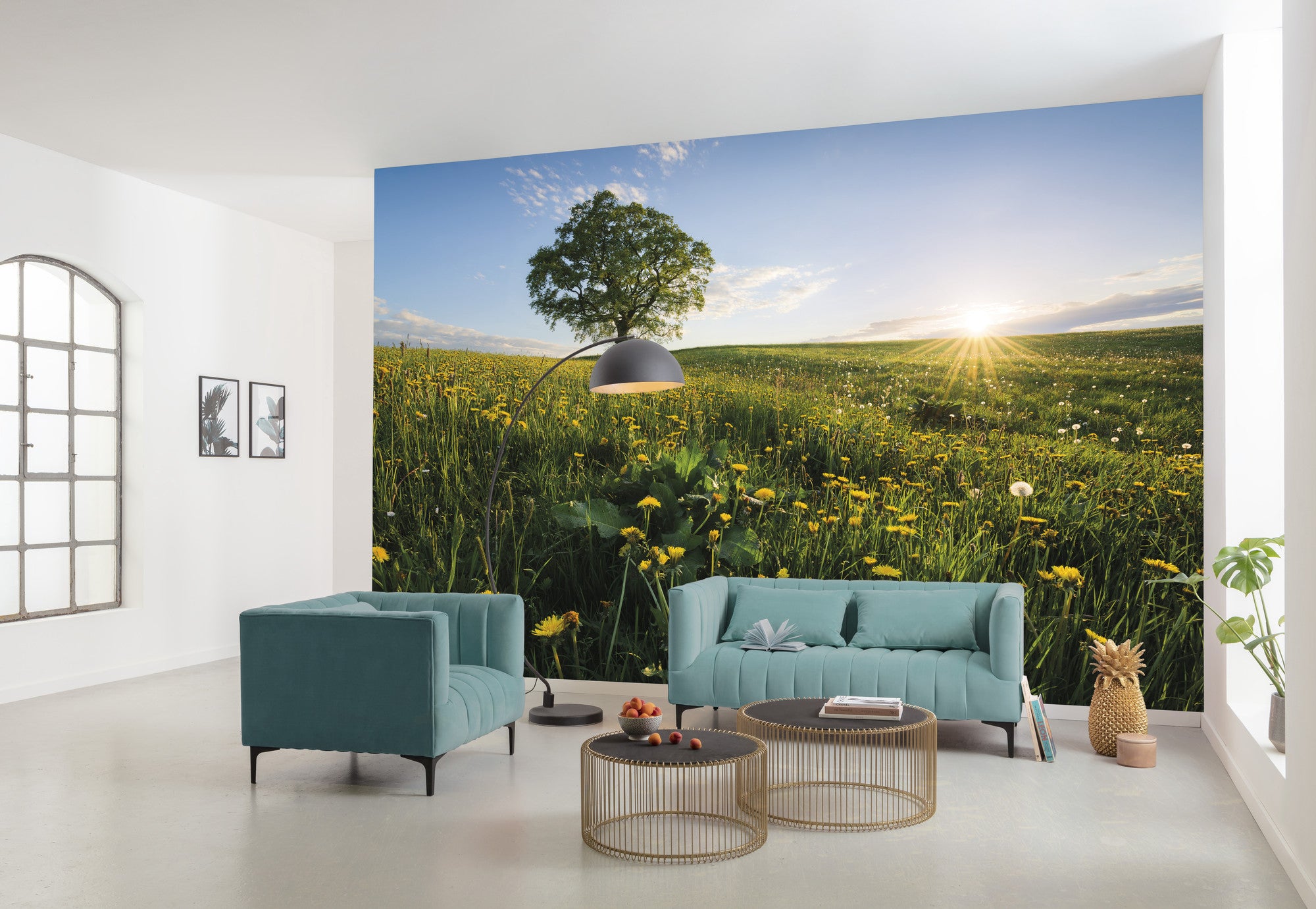 Fototapeta Natura zielonymIniebieskim - 450 x 280 cm - SANDERS &amp; SANDERS
