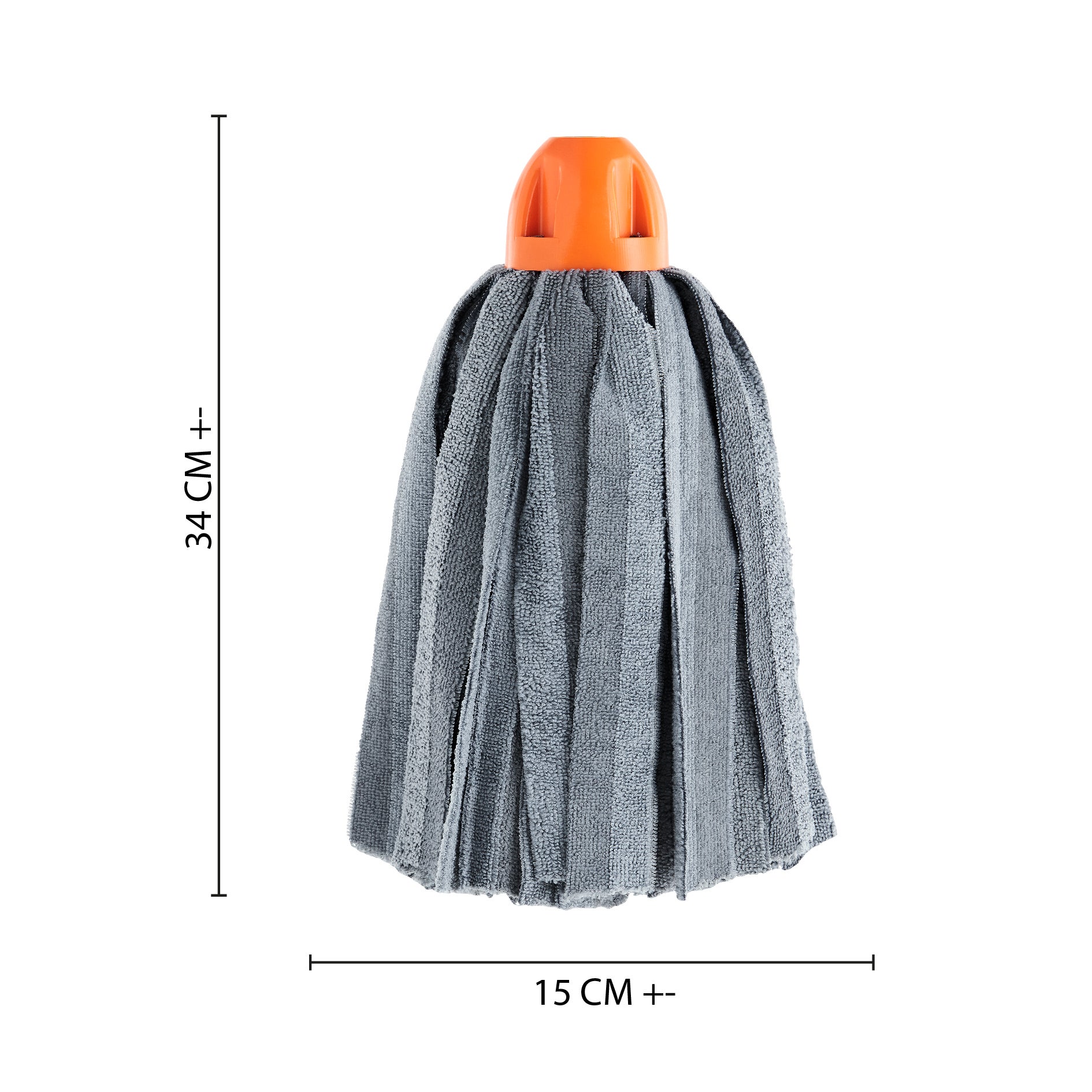 MAYA Fregona MAX PRO Tiras. Limpieza para Todo Tipo de Suelos. 100 % Microfibra. Super Absorbente y No Raya. Rosca Universal. (Naranja) - 2