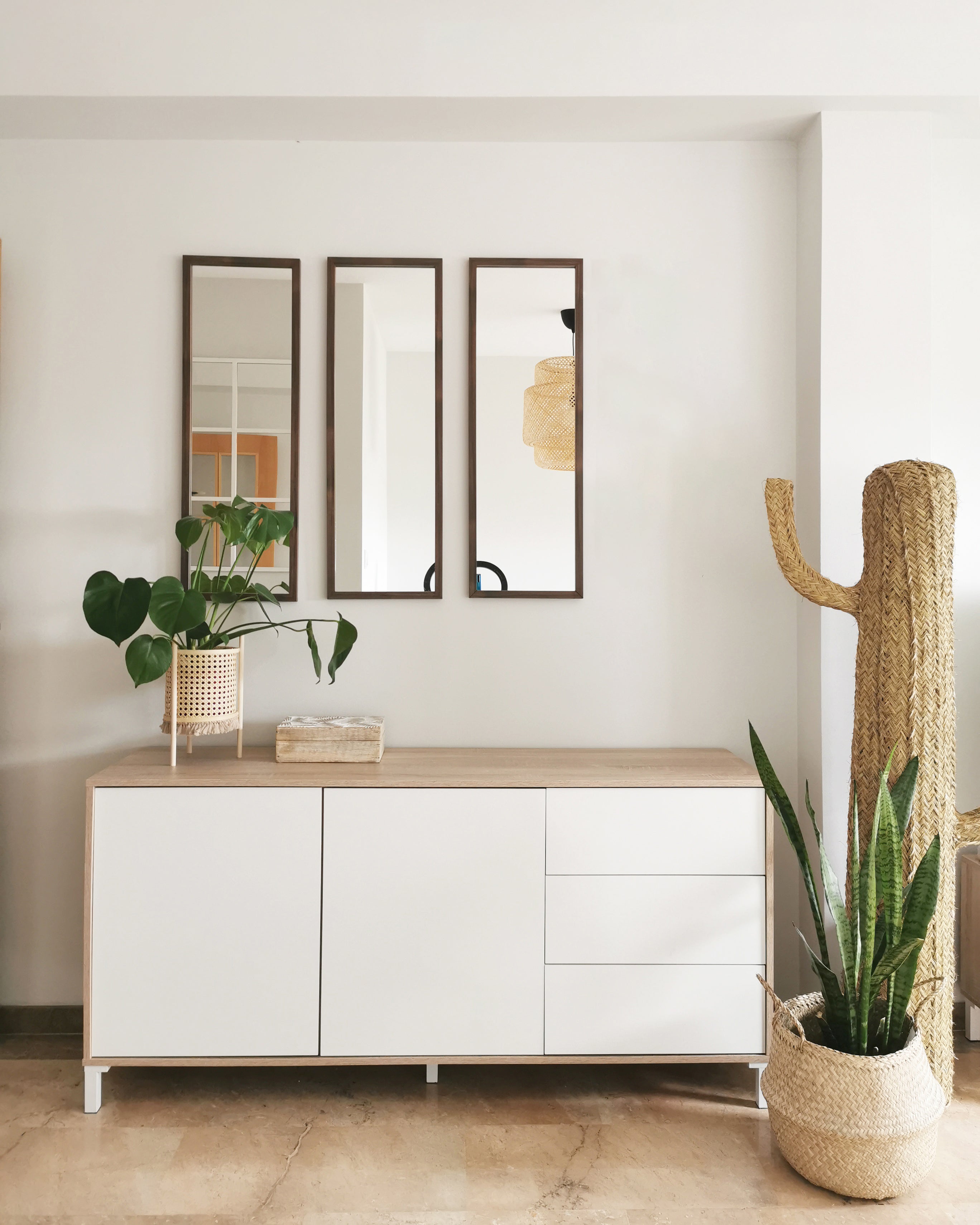NOG - Set de 3 miroirs en bois - DECOWOOD | Leroy Merlin