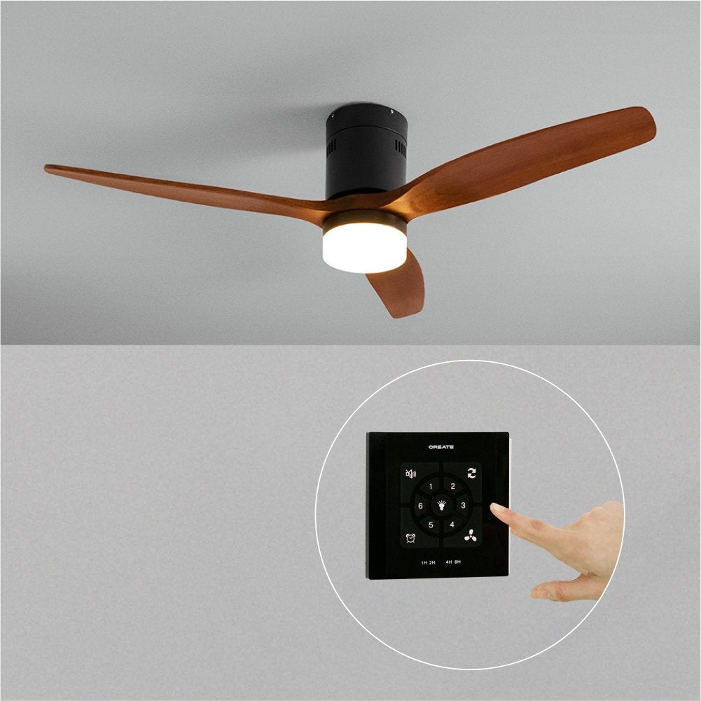 CREATE - WIND CALM NATURAL WOOD - Wentylator sufitowy 40W cichy 100% drewno -