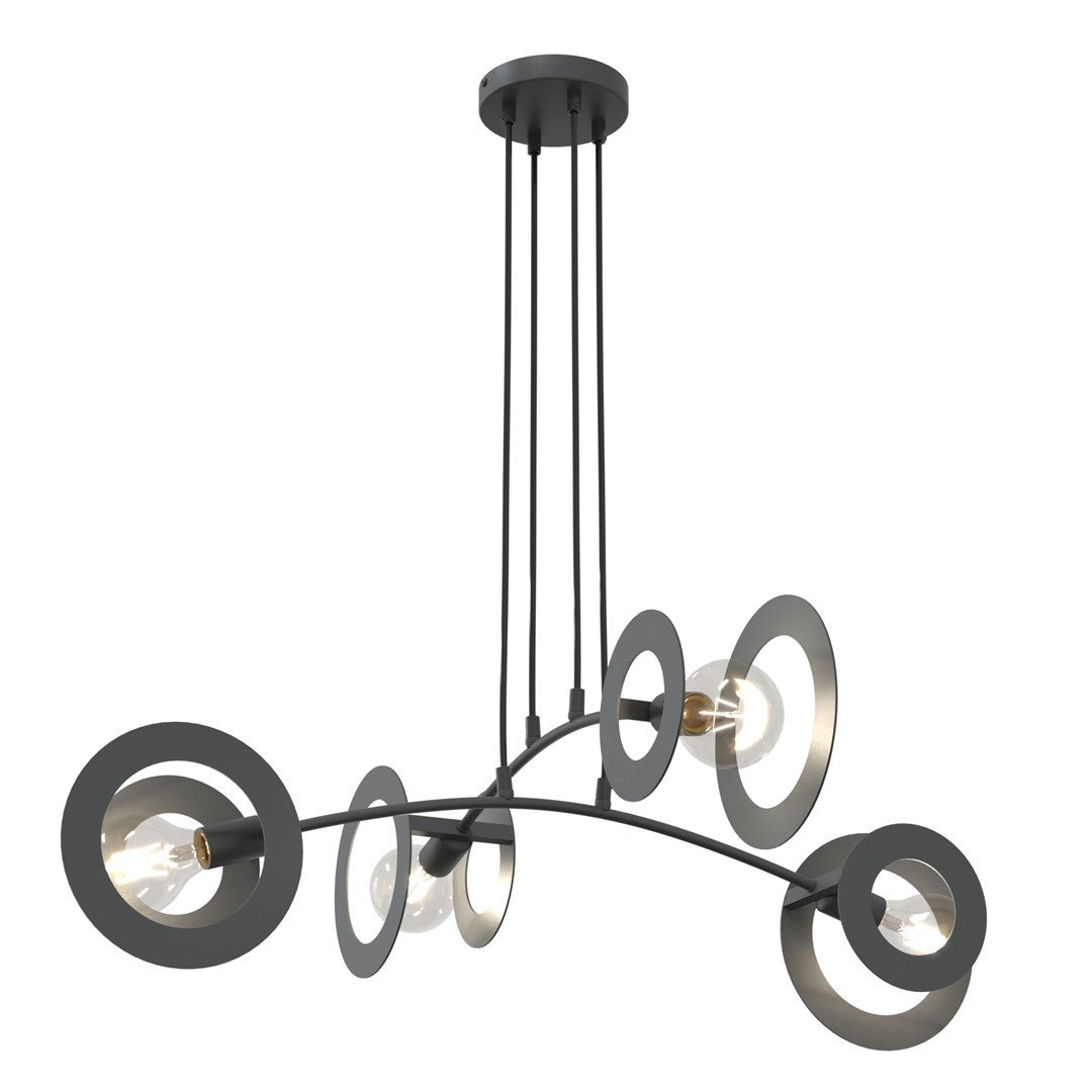Lampa wisząca EUFORIA czarna 4xE27x20W metal wym:120x89x89cm IP20 Emibig