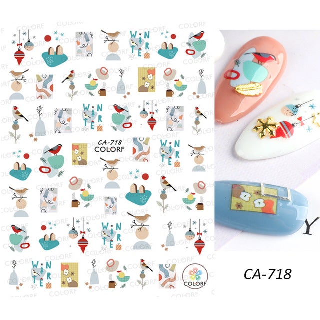 8 Feuilles D'Autocollants De Noël Pour Fenêtre - Flocon De