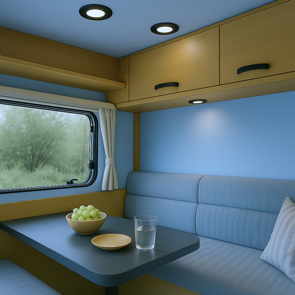 Jandei Pack x5 Downlight led rond encastré 12V, 3W, Cold Light 6000K. Cadre noir - 2