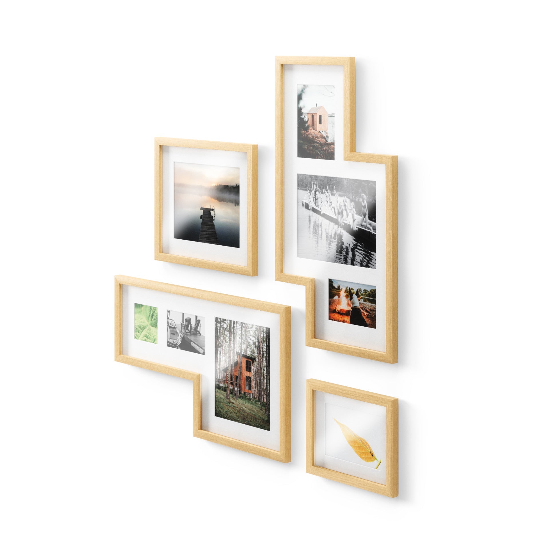 Grands Cadres Muraux Pour Photos – Lot De 5, Bois, Thème Animaux (France) – Comme Neufs
