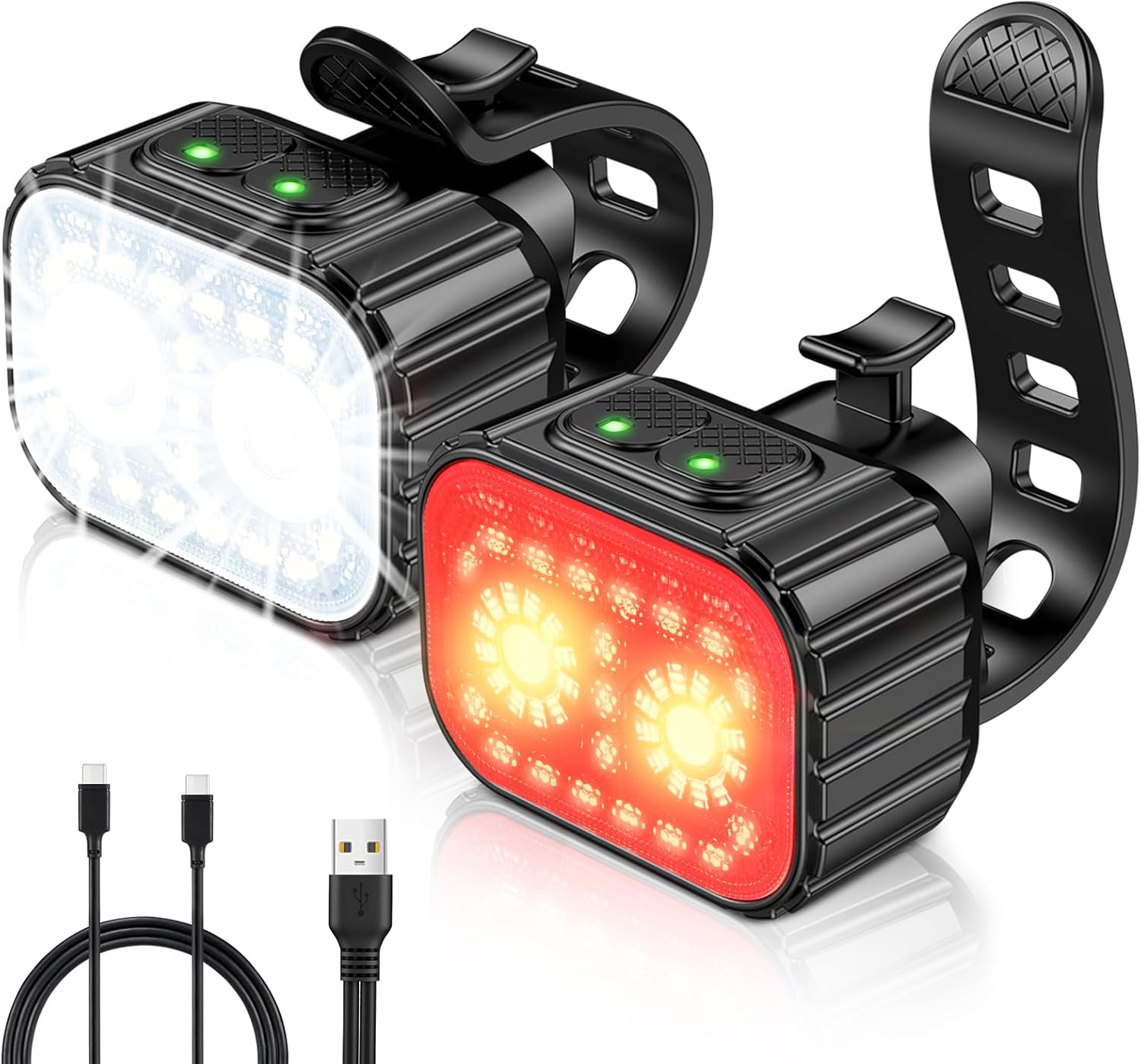 Przednie tylne światło rowerowe Lumiere Velo trybów oświetlenia wodoodporna lampa rowerowa LED ładowana przez USB lampka rowerowa jazdy trekkingowym