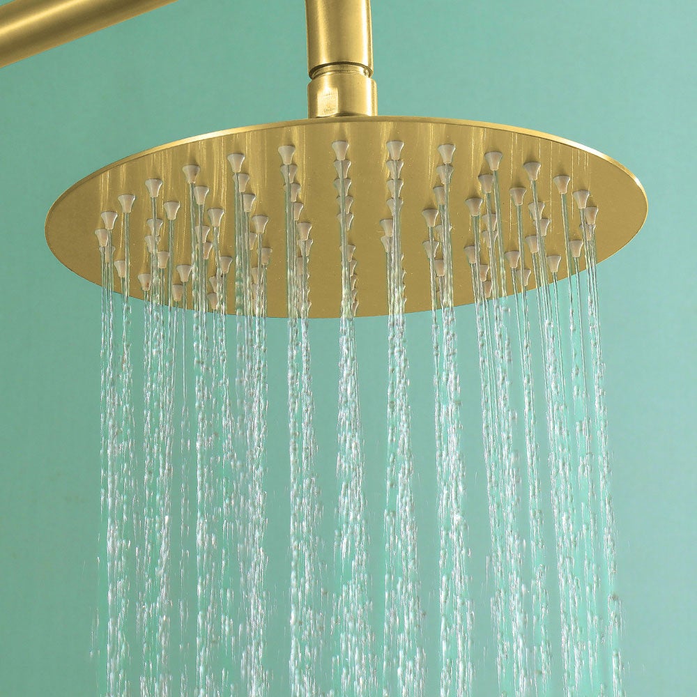 Soffione Doccia Vittoriano In Ottone - Diametro 10,7 Cm, Con Ugelli In Silicone, Stile Classico Per Bagno - Foto 7