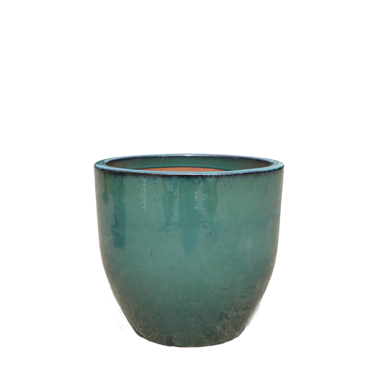 Pot grande taille d'extérieur LANCELOT 21x19cm jade, fait main en terre cuite émaillée, résistant au gel - 4