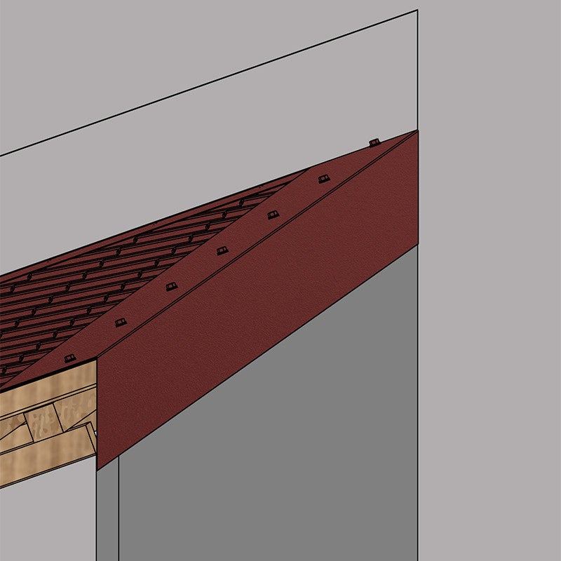 Faîtière Simple à Rabat pour tôle tuile BACACIER Tuile R® | 2100 mm Longueur Brun mat - 3