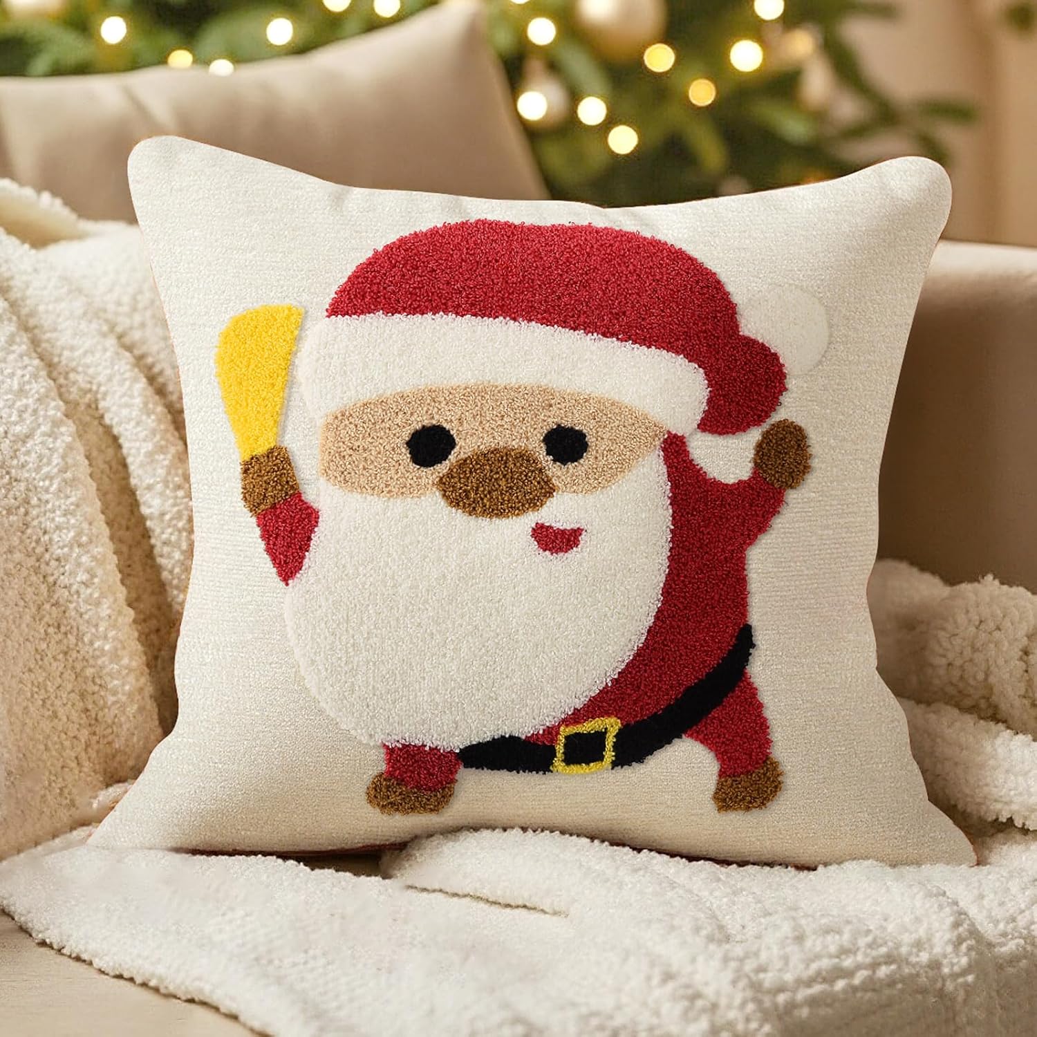 APMGONT Housse Coussin Noel 45x45 Lot De 4 Deco Noël