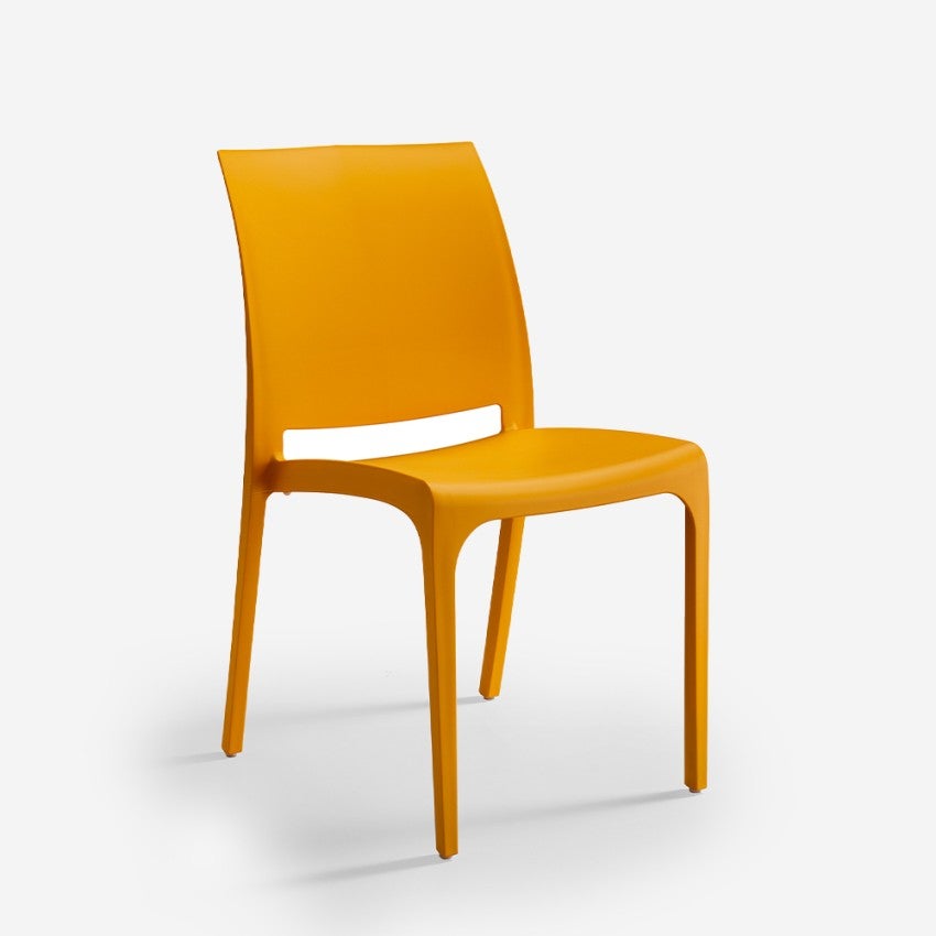 Sedia per giardino bar ristorante esterno impilabile Volga Bica - Arancione - 8