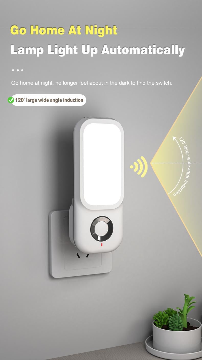 Luce notturna a LED con rilevamento del movimento - Ricaricabile, 3 modalità, illuminazione ideale per camera da letto e corridoio - 5