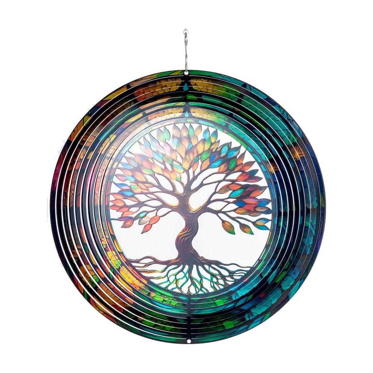 Mobile Spinner éolien Arbre De Vie - Décoration Murale Ou De Jardin Qui Tourne Avec Le Vent, Neuf
