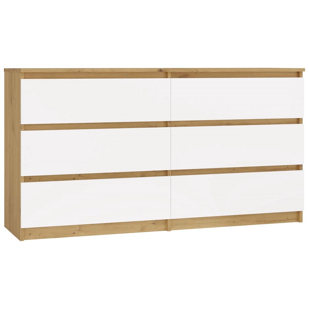 Komoda Malwa M6 140 Dąb Artisan Biały 75x138x40