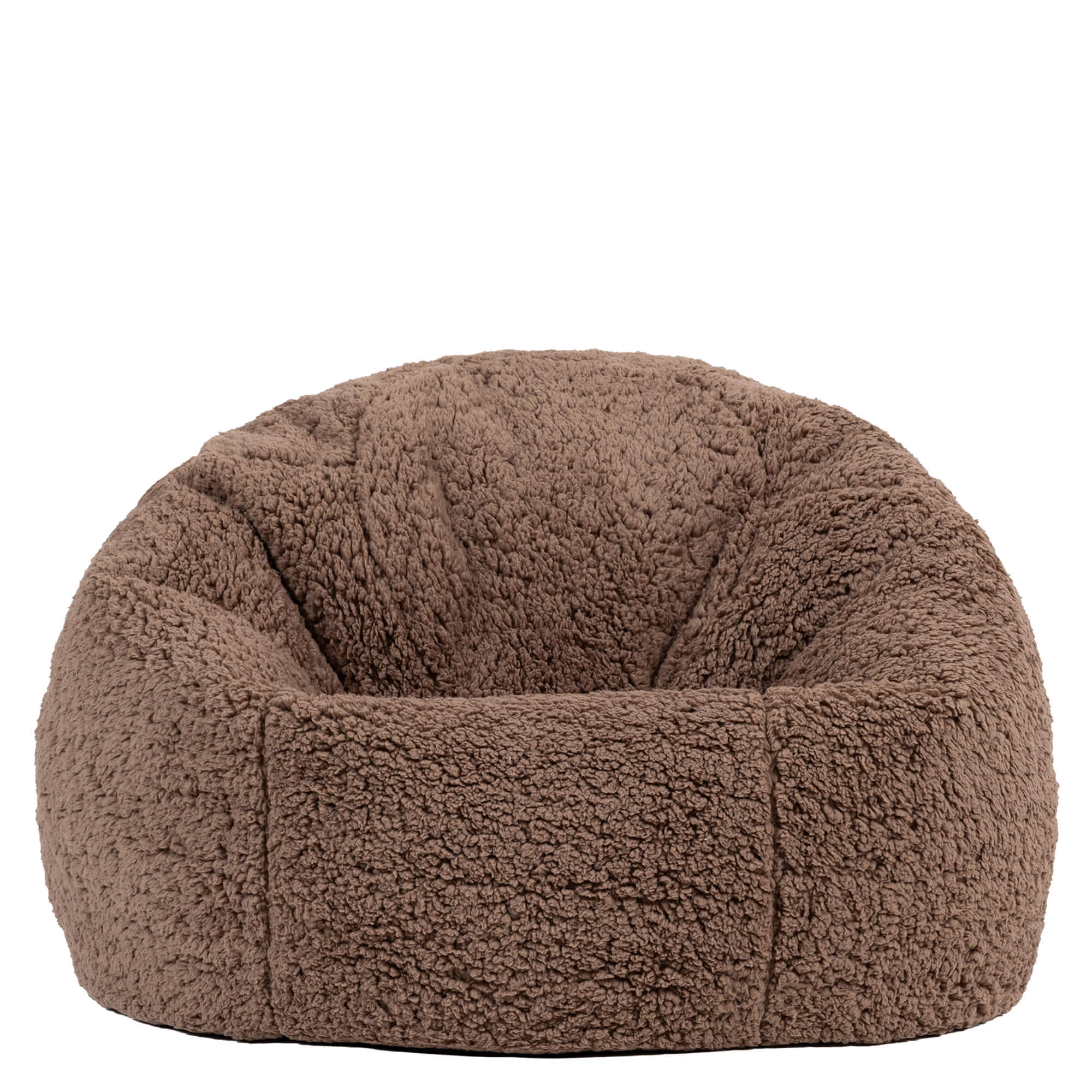 Pouf fauteuilclassique large enfant Icon en polaire brun moka, chambre, salon, 80x80cm Oeko-Tex® - 3