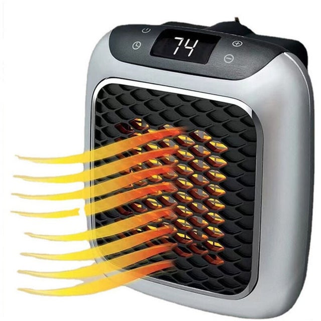 Chauffage soufflant à prise avec télécommande, mini radiateur céramique 800 W, économique, silencieux, minuterie 12h, thermostat