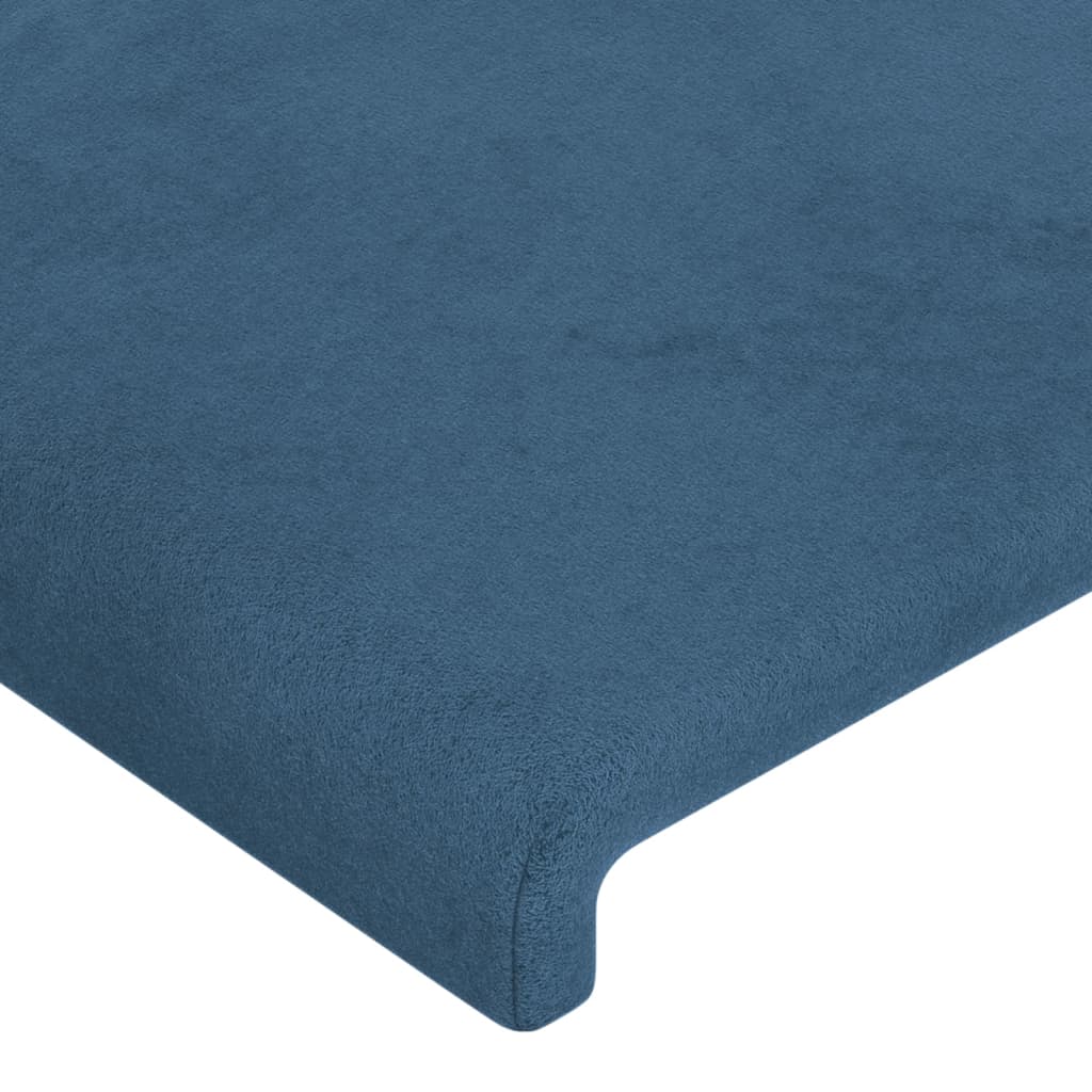 Maison Exclusive - Tête de lit avec oreilles Bleu foncé 163x16x78/88 cm Velours - 5