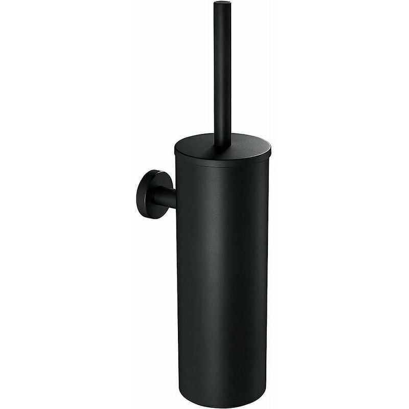 Brosse Et Support Pour WC Noir Mat - Haute Qualité Acier Inoxydable - Design Contemporain