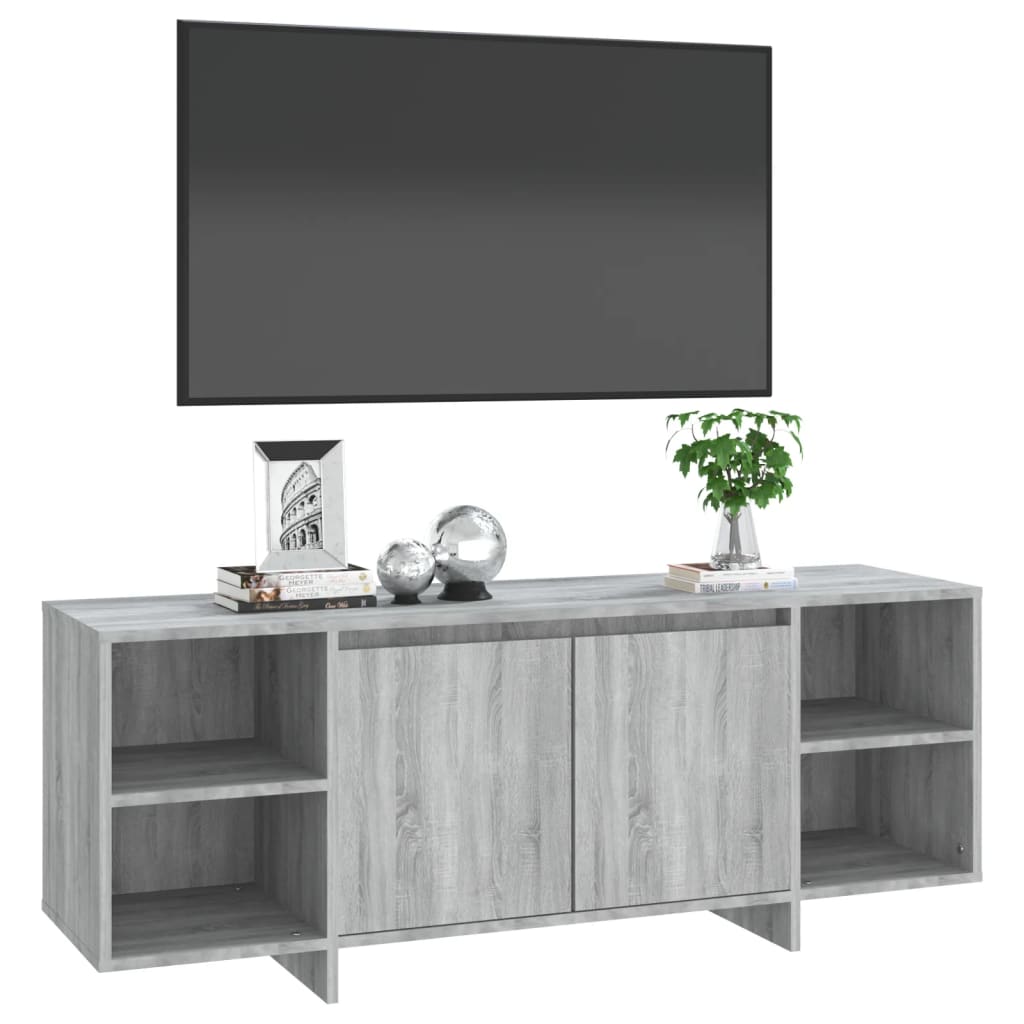 Meuble TV sonoma gris 130x35x50 cm bois d'ingénierie - COMFORTXL - 3
