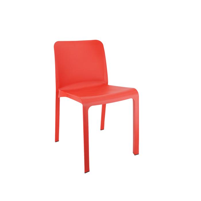 Lot de 6 Chaise de jardin sans coussin Grana en Plastique Gris - 5