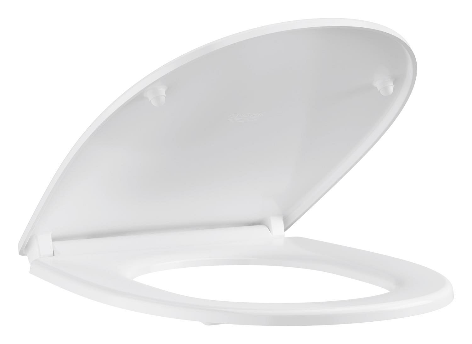 Capac WC Grohe 112946SH00, Bau Ceramic, SoftClose, Slim, datasare rapida, alb