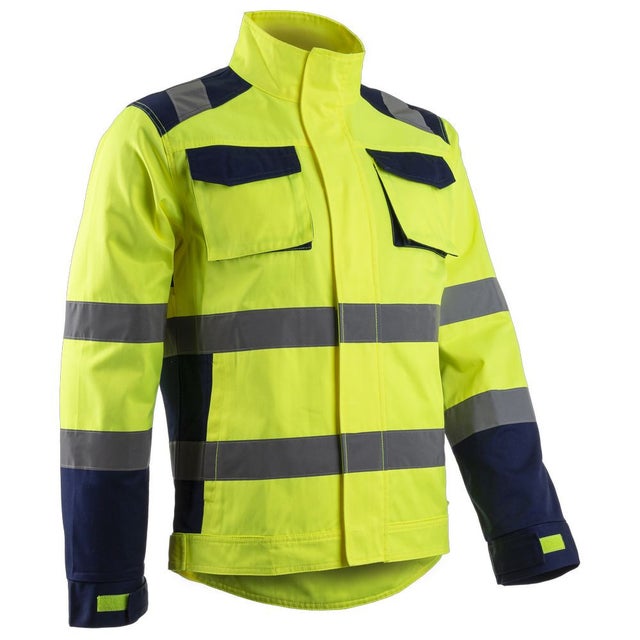 Veste de travail haute visibilité HV stretch multipoches Coverguard HIBANA Jaune Fluo S