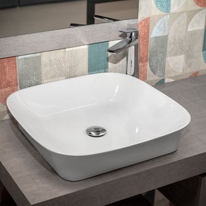 Lavabo Ceramica Bianco 50x40cm - Da Appoggio O Sospeso Per Bagno E Cucina - Foto 11