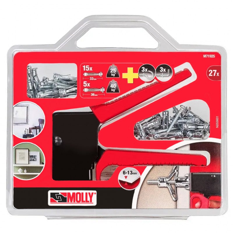 Kit de 20 chevilles + pince MOLLY