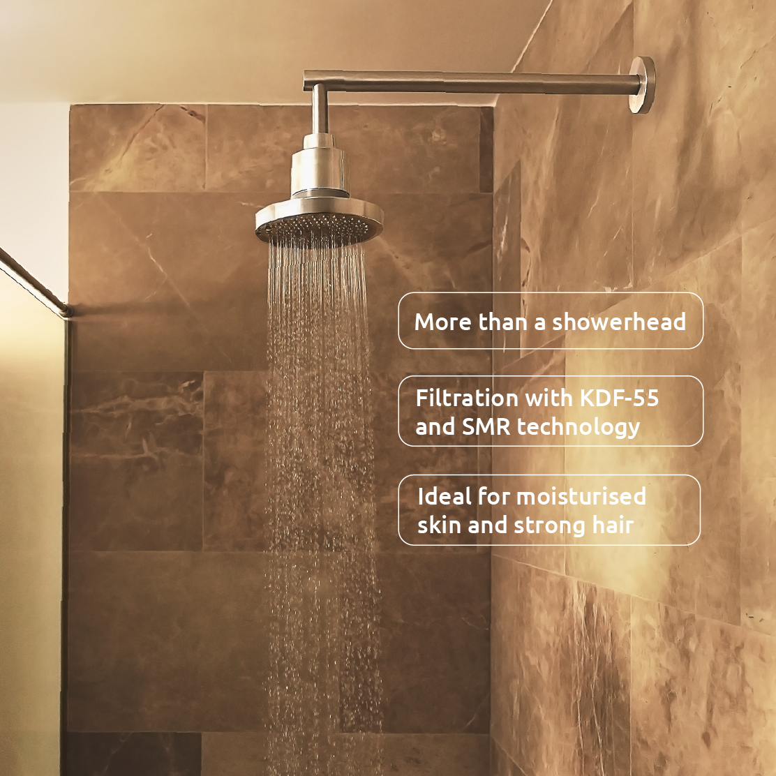 Tappwater ShowerPro Rain SMR – Pommeau de douche avec filtre. Filtre +70 substances. Avec technologie KDF-55 et SMR - 2
