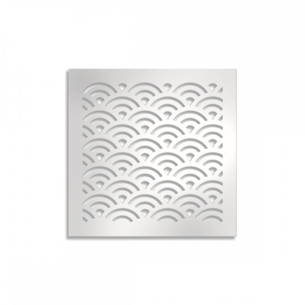 SUNNY - Panel perforowany PCV - Biały parasol przeciwsłoneczny 98x98 cm Grubość 1 cm