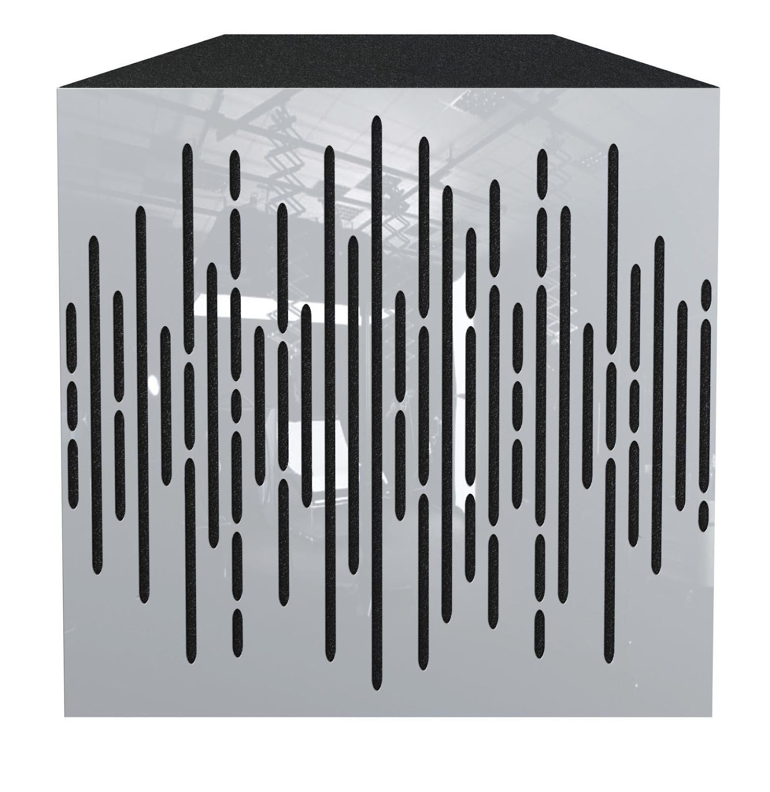 Lot de 2 Pièges à basses WAVE acoustiques insonorisants 50x50x10 cm -Plastique perforé et mousse acoustique -Blanc brilliant - 2