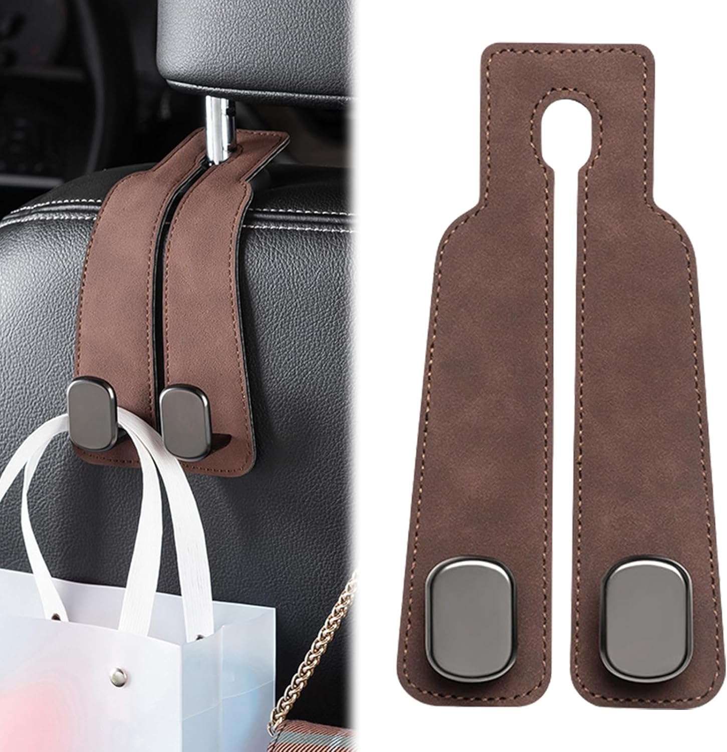 Ganci doppi per poggiatesta per auto, gancio