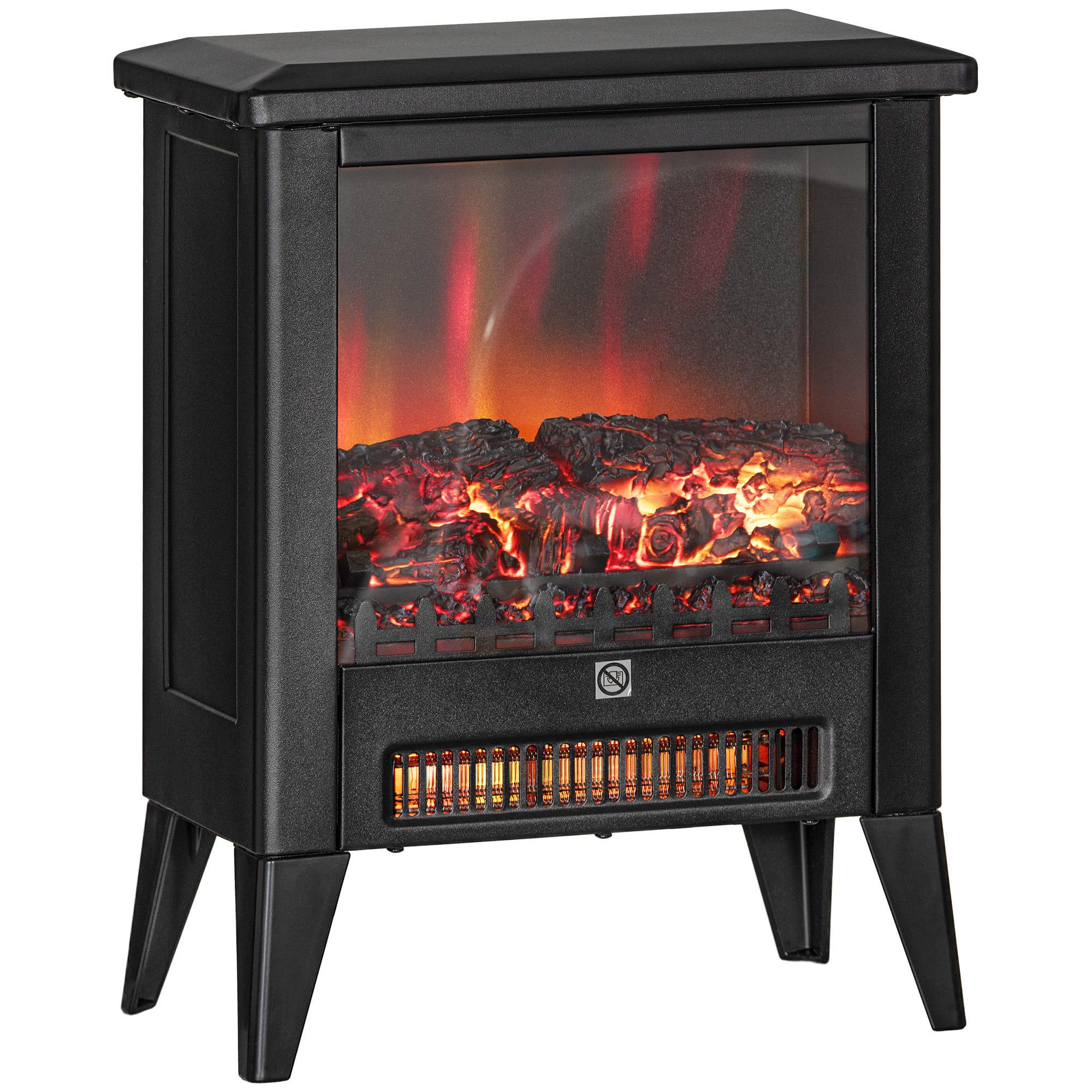 Cheminée électrique avec chauffage 1800W,effet flamme LED,silencieuse ...
