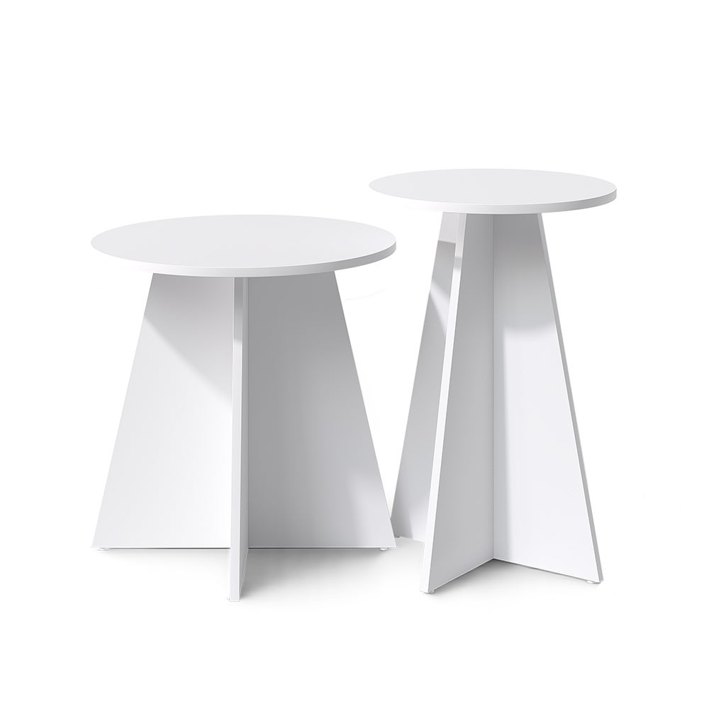 Vicco Mesa De Centro Forma, 40 X 50 Cm Lote De 2 Blanco , Leroy Merlin