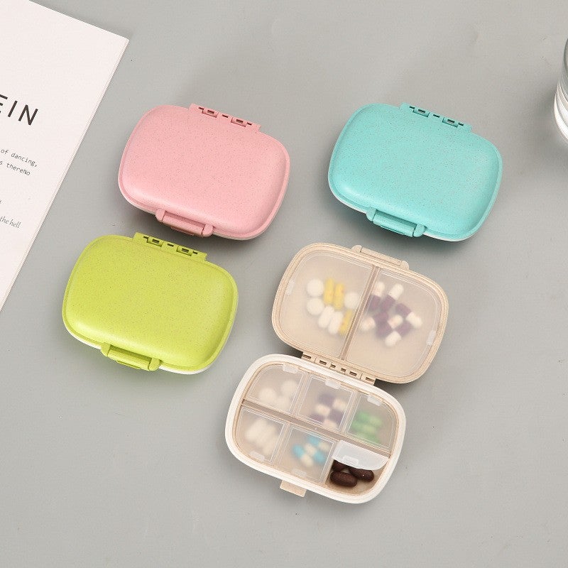 Organizator pastile Flippy, plastic, 8 compartimente, 0,1 L, albastru
