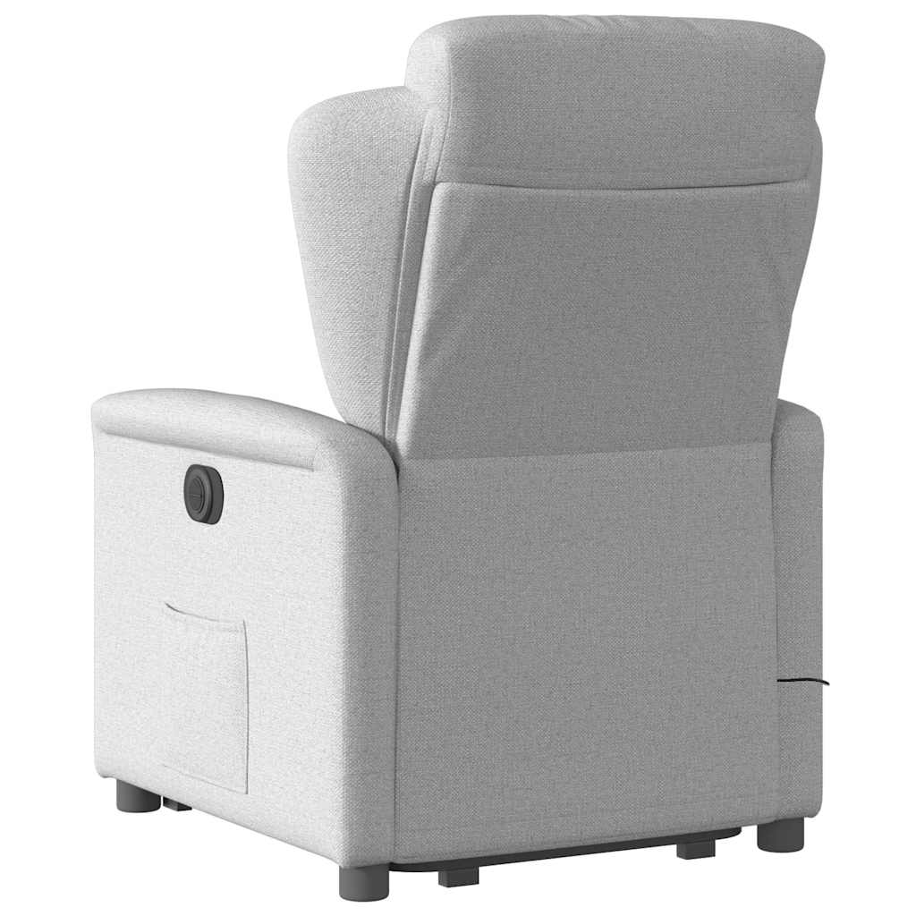Fauteuil de massage | Fauteuil de relaxation | Chaise de relaxation inclinable gris nuage tissu CFW572507 - 7