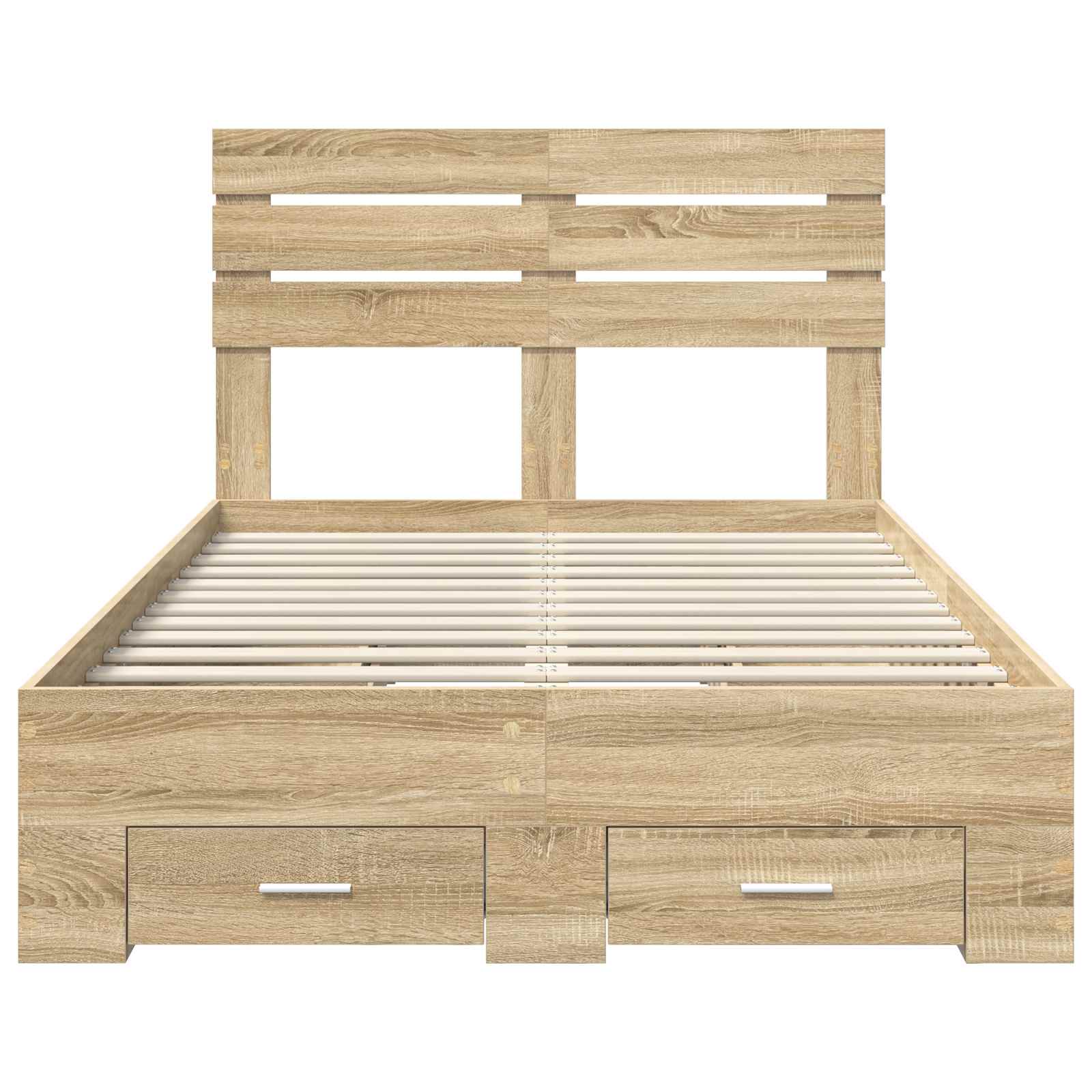 Cadre de lit chêne 120 x 200 cm en panneau de bois - 8