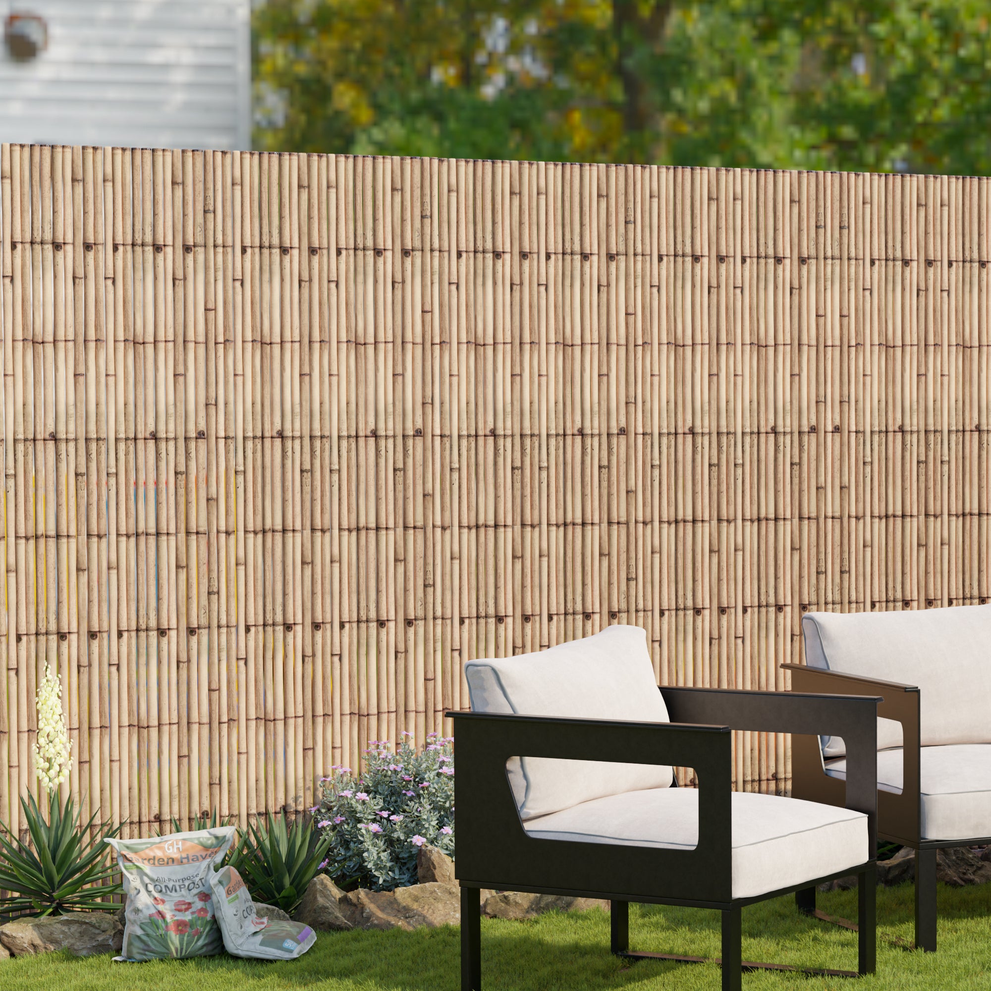 Rete Frangivista Da Giardino 0.9x5m - Protezione UV, Resistente, Per Balcone E Terrazzo, Con Corde E Lacci, Nero