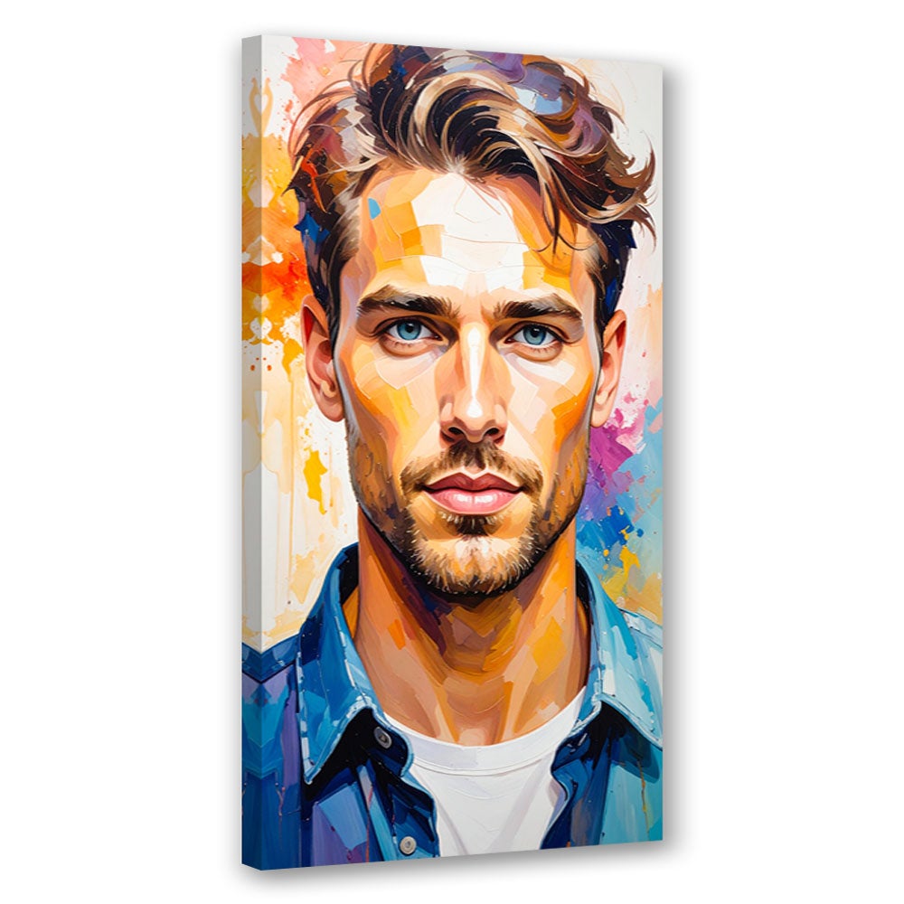 Obraz nowoczesny do sypialni salonu biura, Portret Mężczyzna Model 60x120