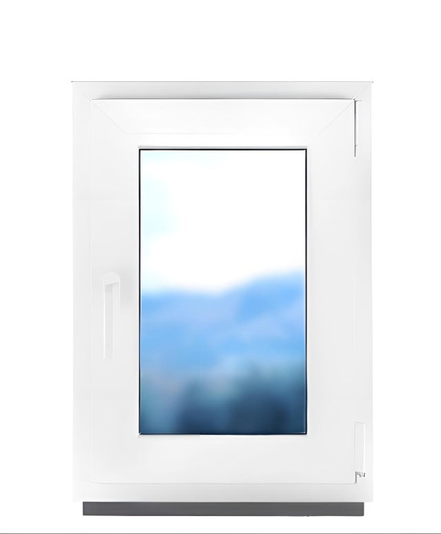 ‎BauPLAZA - Ventana de baño PVC ANCHO x ALTO 400 x 650 mm 40 x 65 cm Derecha BLANCA - Vidrio Mate - doble cristal OSCILOBATIENTE