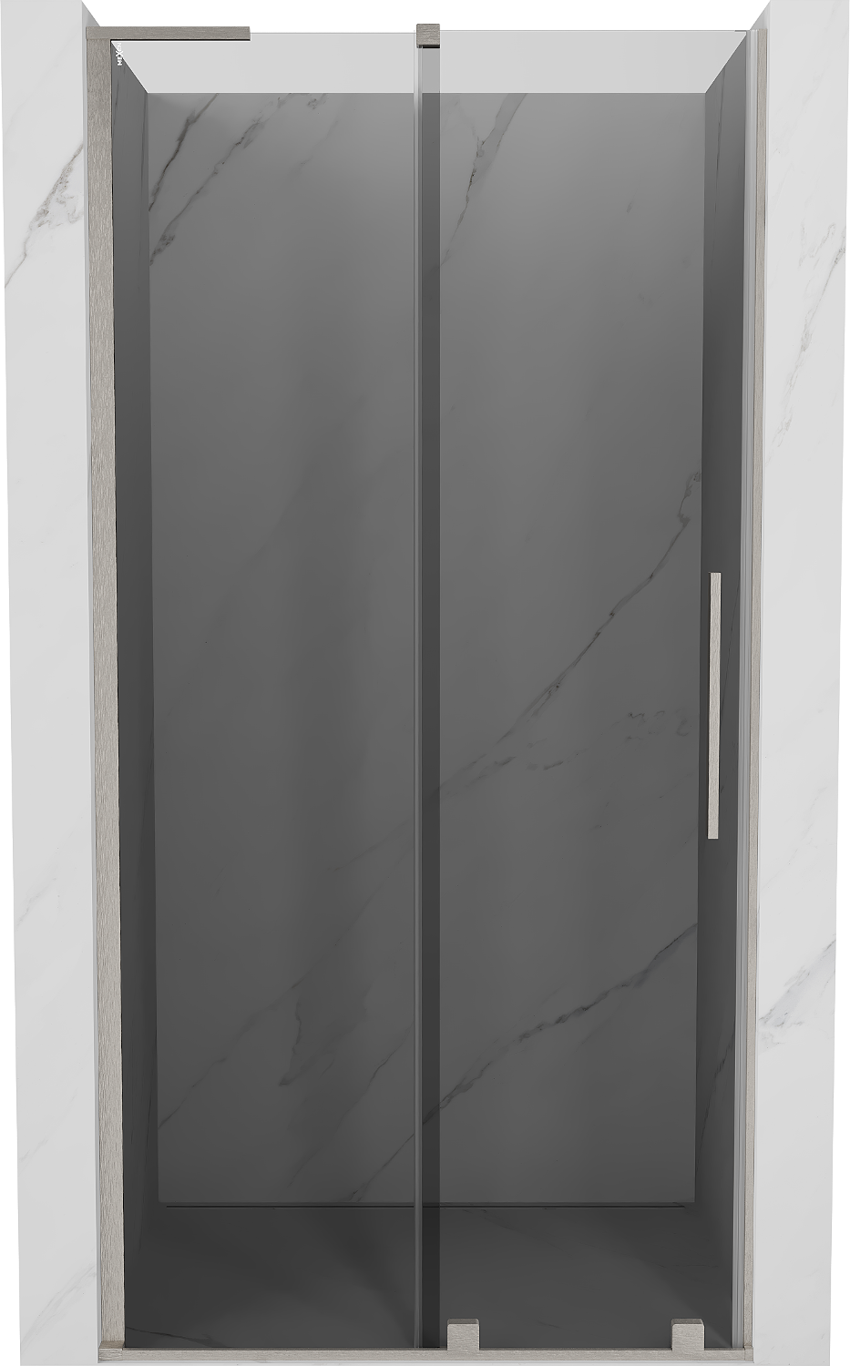 Mexen Velar L drzwi prysznicowe rozsuwane 120 cm, grafit, nikiel szczotkowany - 871-120-003-41-97