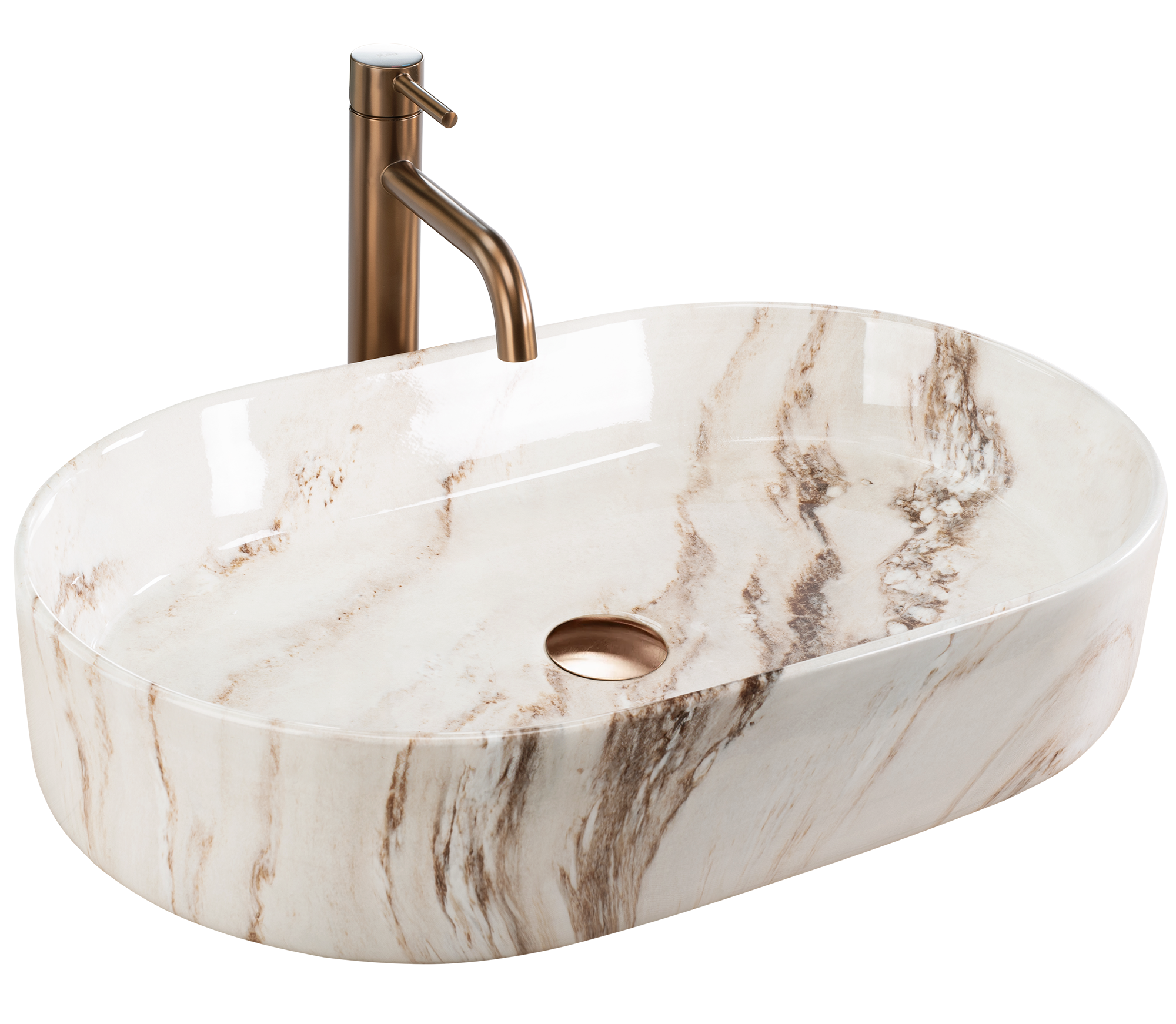 Umywalka Nablatowa Rea Nadia 60 Szary 60 X 38