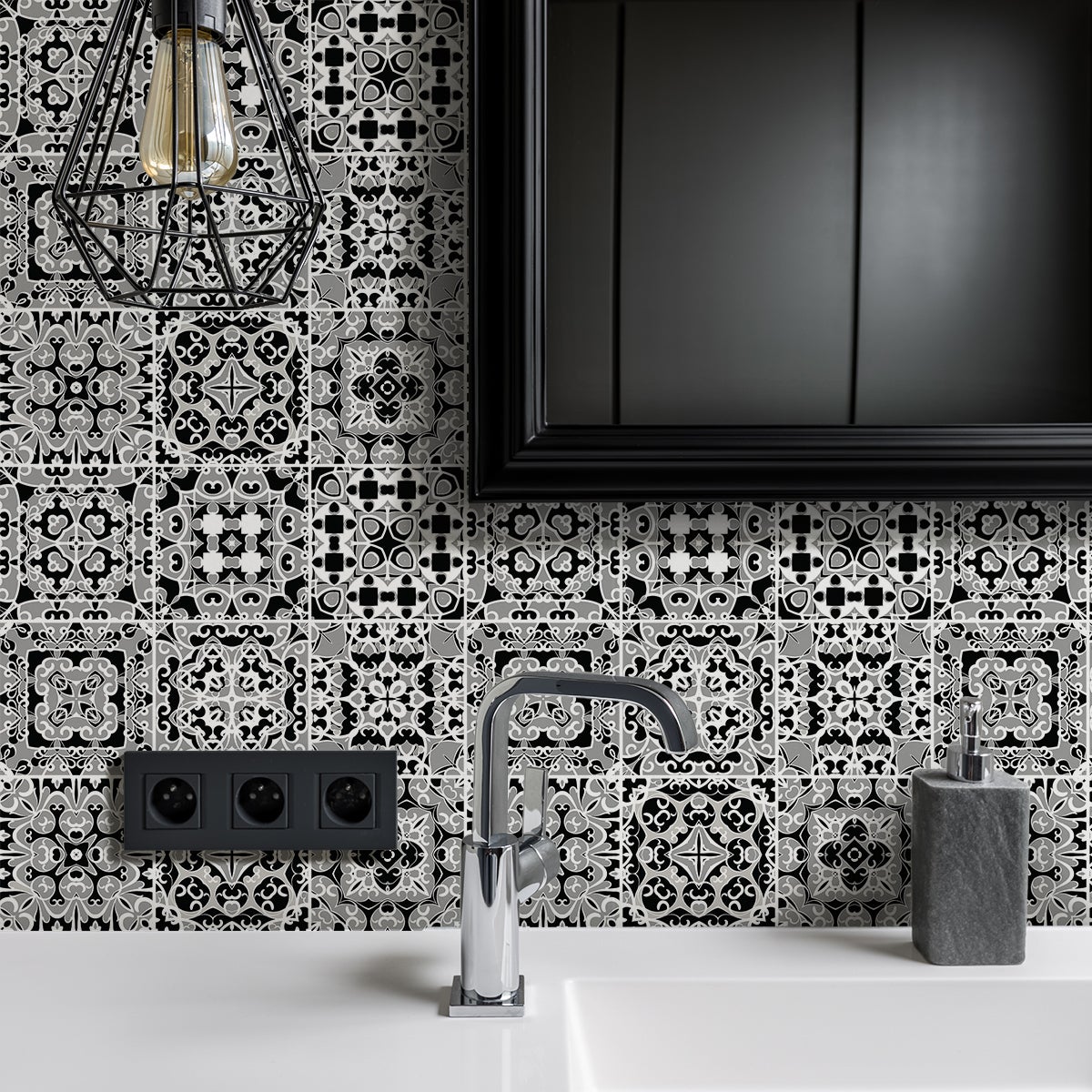 9 adesivi piastrelle azulejos doriane - Sticker adesivo - adesivi murali - 9stickers15x15cm - 3