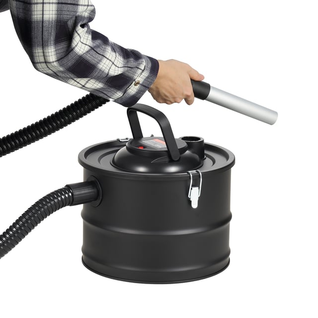 Aspirateur à cendres SucceBuy 15L 1200W Aspiration inversée 16 kPa max Câble 3 m pour cheminées poêles à granulés bois