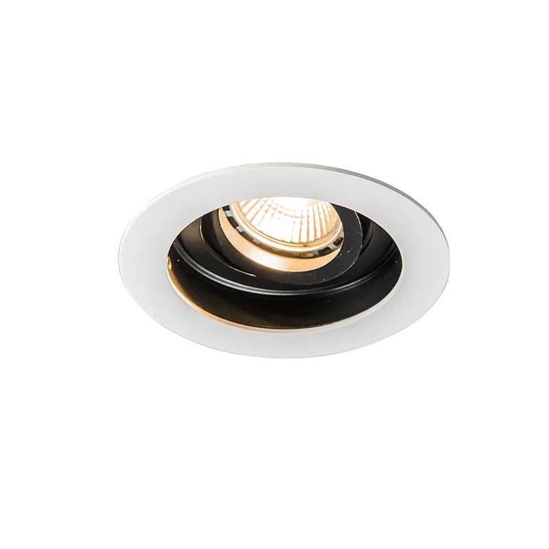 Qazqa reflektory wpuszczane inteligentny - Rondoo - biały, gu10, żarówkami LED 4.7 w zestawie, 2700k - 6000k, ściemnialny