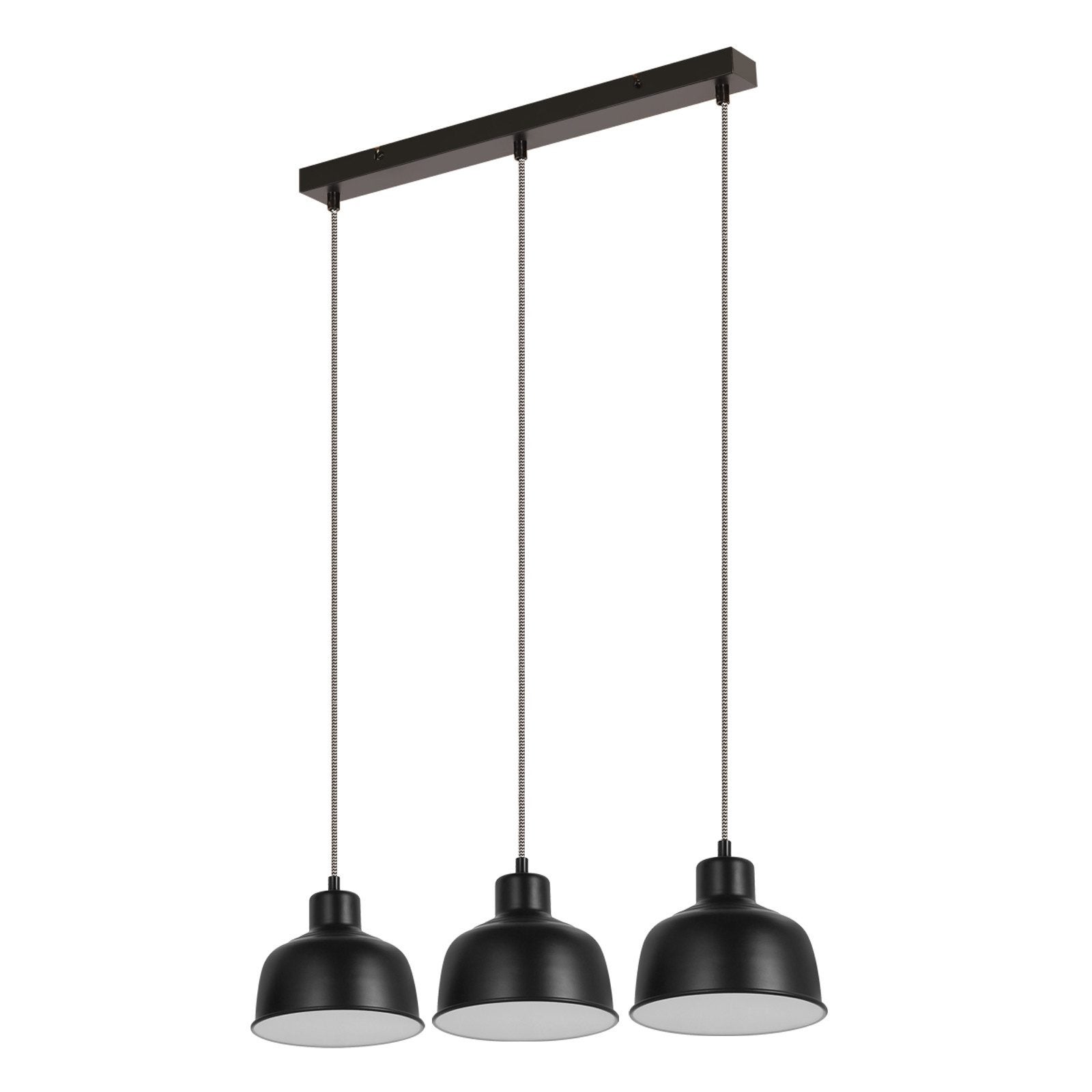 NETTLIFE Lampa wisząca Vintage 3 płomienie Retro Industrial Czarna lampa stołowa E27 - 9