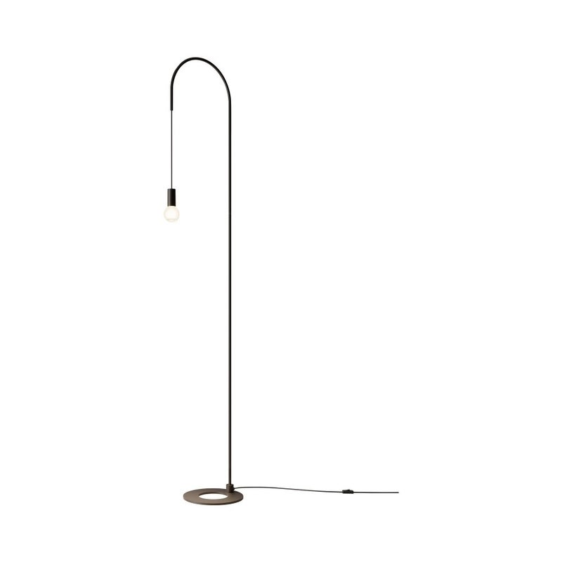Zafferano - Lampa podłogowa Filo, obrotowa 200°, malowany metal, żarówka E27 maks. 60 W w zestawie, wys. 231 cm - czarna