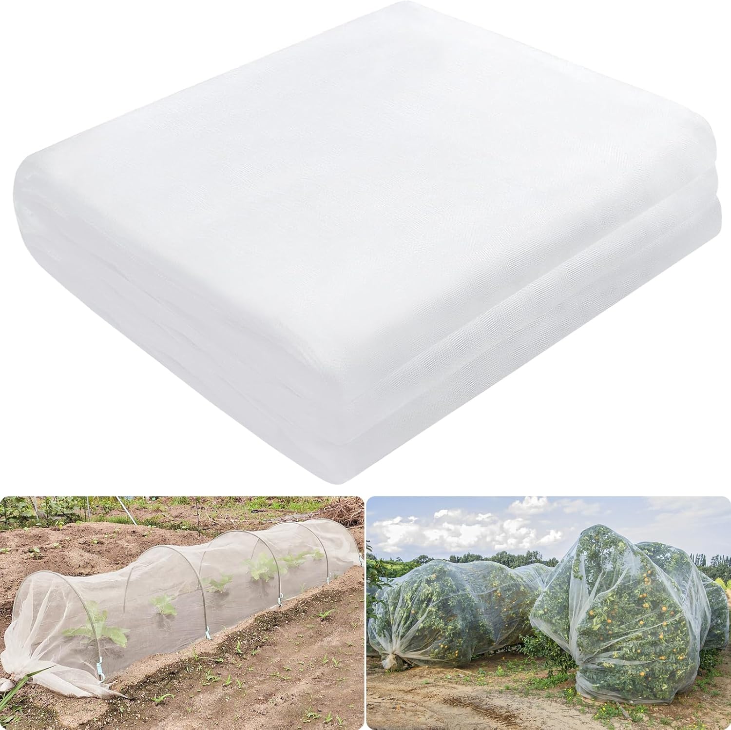 Siatka przeciw owadom do ogrodów warzywnych, 3m x 10m, Siatka ochronna do ogrodów warzywnych, Siatka ogrodowa przeciw owadom i ptakom – do ochrony