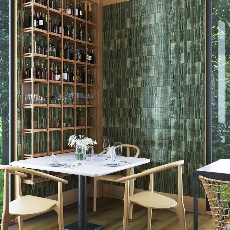 KIT-KAT MOSAIC GRASS GLOSSY 11,5X23,1cm ZIELONE POKRYCIE PREMIUM ZIELONE BŁYSZCZĄCE PŁYTKI PORCELANOWE