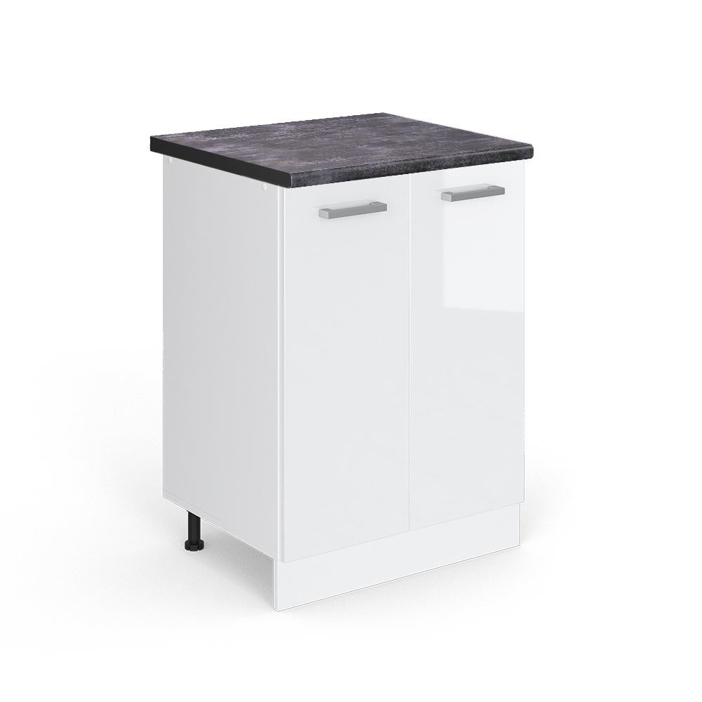 Vicco Szafki kuchenne R-Line, Biały wysoki połysk, 60 cm , BP Antracyt